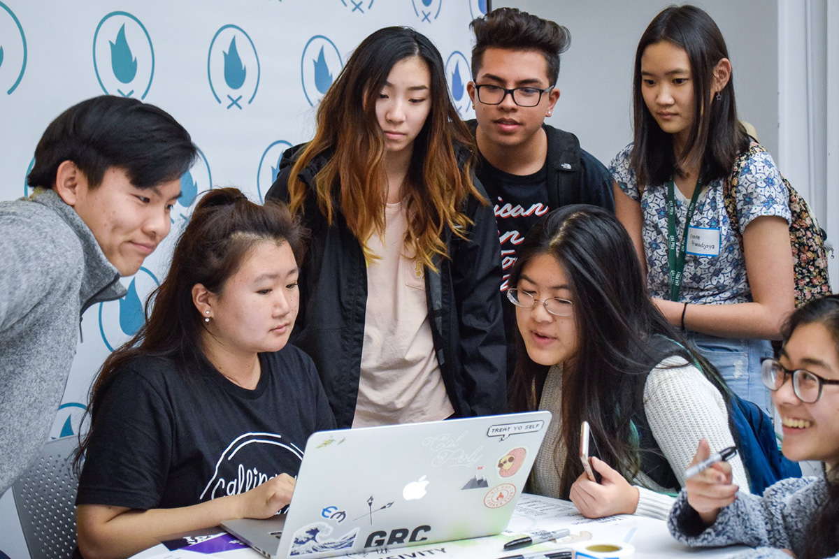 Participants at the 2019 Camp Polyhacks